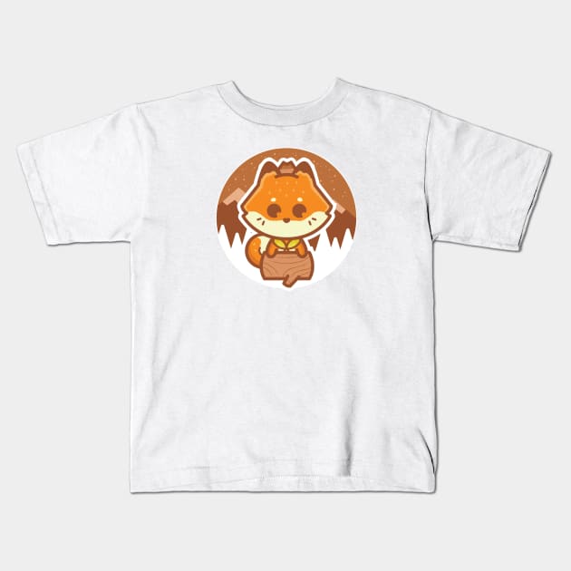 Woodland Scout Fox T-SHIRT Kids T-Shirt by YellowDice